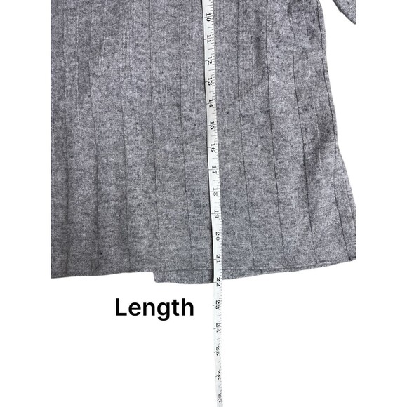 Derek Lam 10 Crosby Sweater Open Tie Back Bow Gray Ribbed Size small EUC - Picture 7 of 12